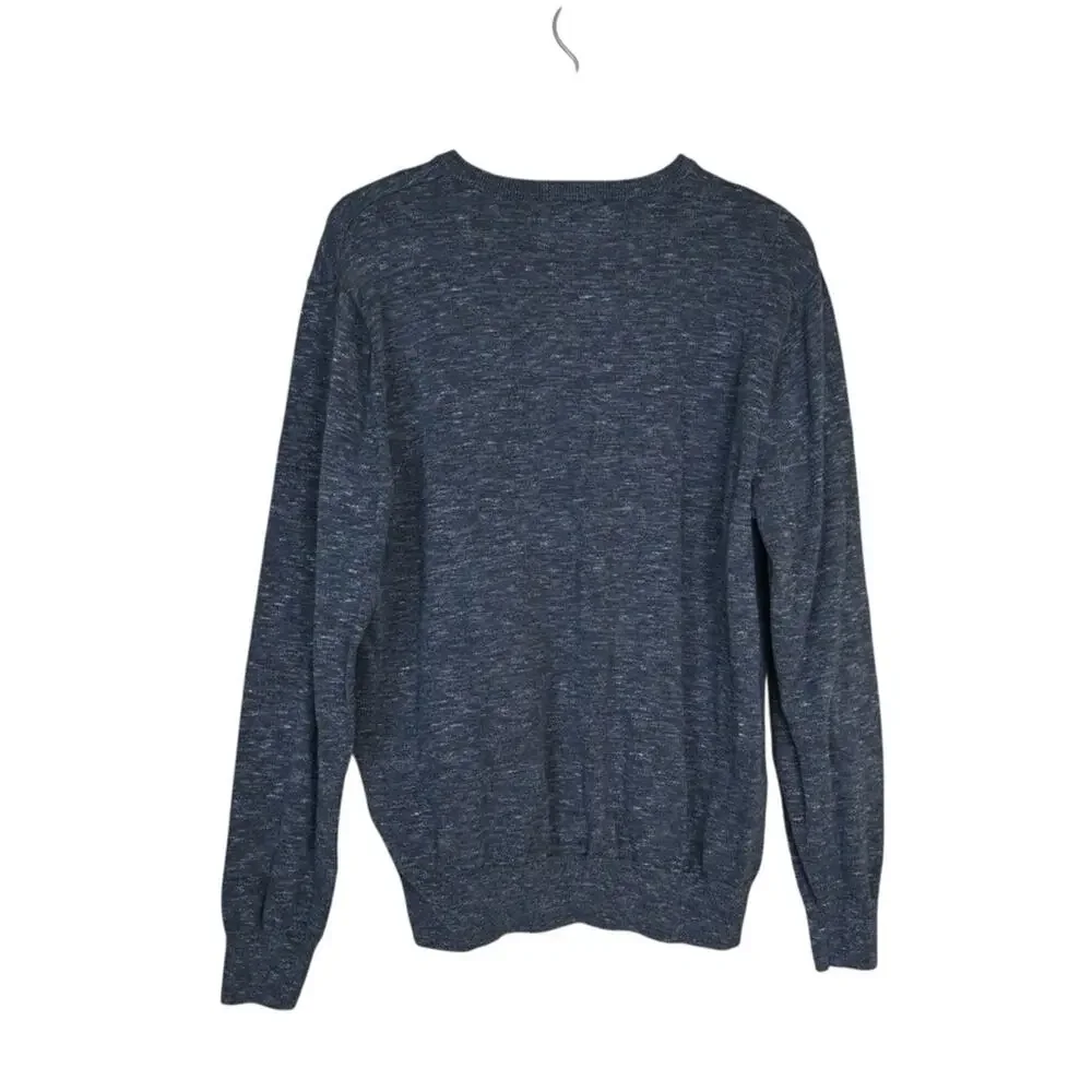 J. Crew Mens 100% Cotton Crew Neck Sweater in Gray Size Large